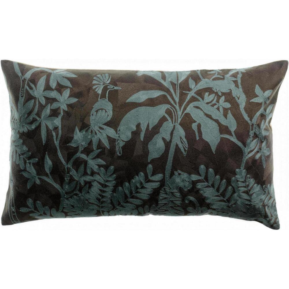 Vivaraise Housse de coussin brodée Raki Carbone