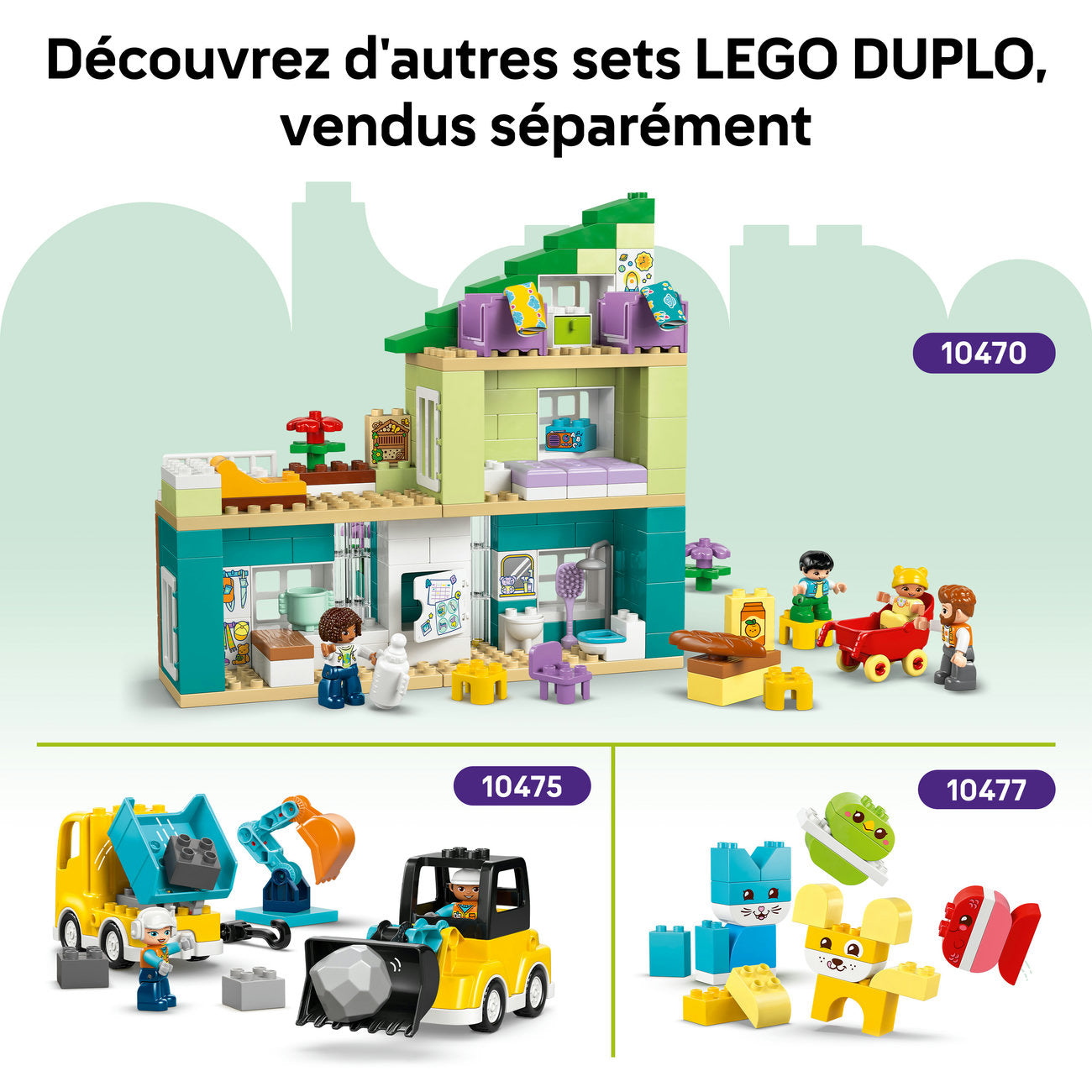 LEGO DUPLO 10476 Le chantier et les véhicules de construction 3-en-1