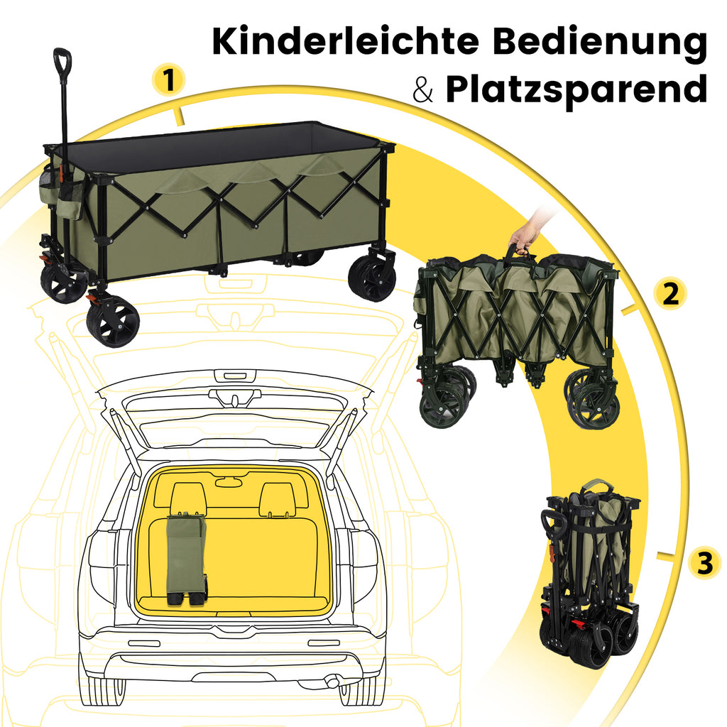 Sekey Chariot de transport extensible pliable 48 po longueur capacité de charge 200 kg