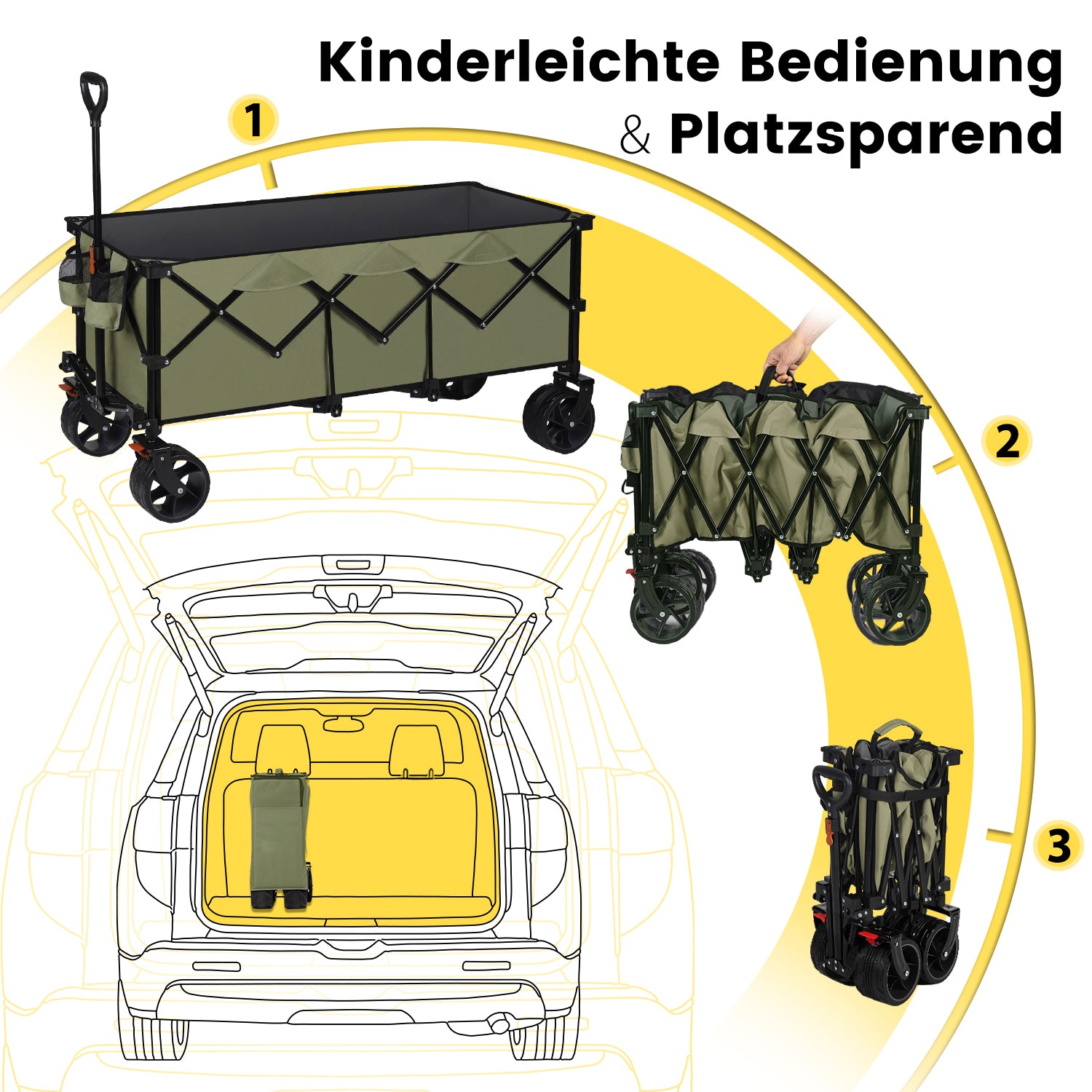 Sekey Chariot de transport extensible pliable 48 po longueur capacité de charge 200 kg
