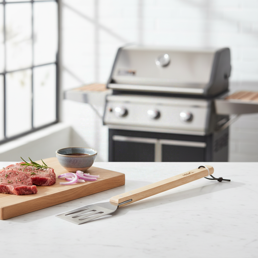 Spatule pour barbecue en acier inoxydable - 46 cm