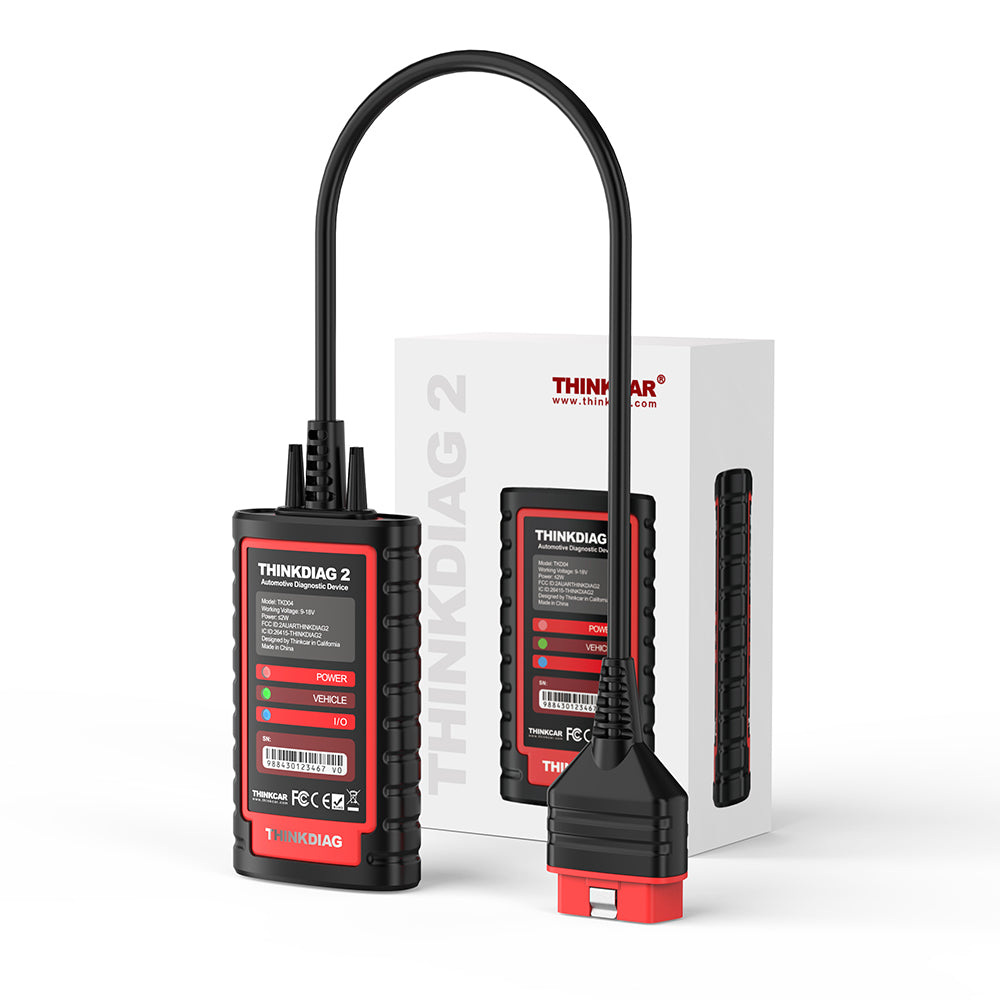 THINKCAR THINKDIAG 2 CAN FD Tous les systèmes 15 Services de réinitialisation ECU Codage OBD2 Scanner Outil de diagnostic de voiture avec abonnement logiciel d'un an
