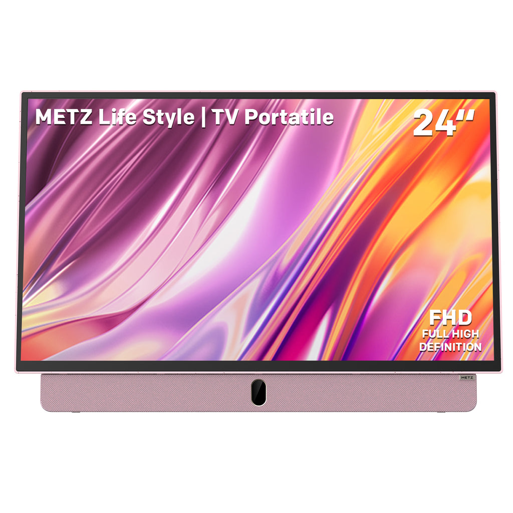 METZ Téléviseur portable 24MPE7300Z, batterie incluse, Google TV