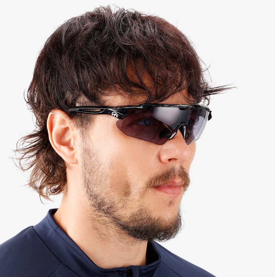OutdoorMaster HAWK LT Lunettes de cyclisme photochromiques et polarisées Écaille