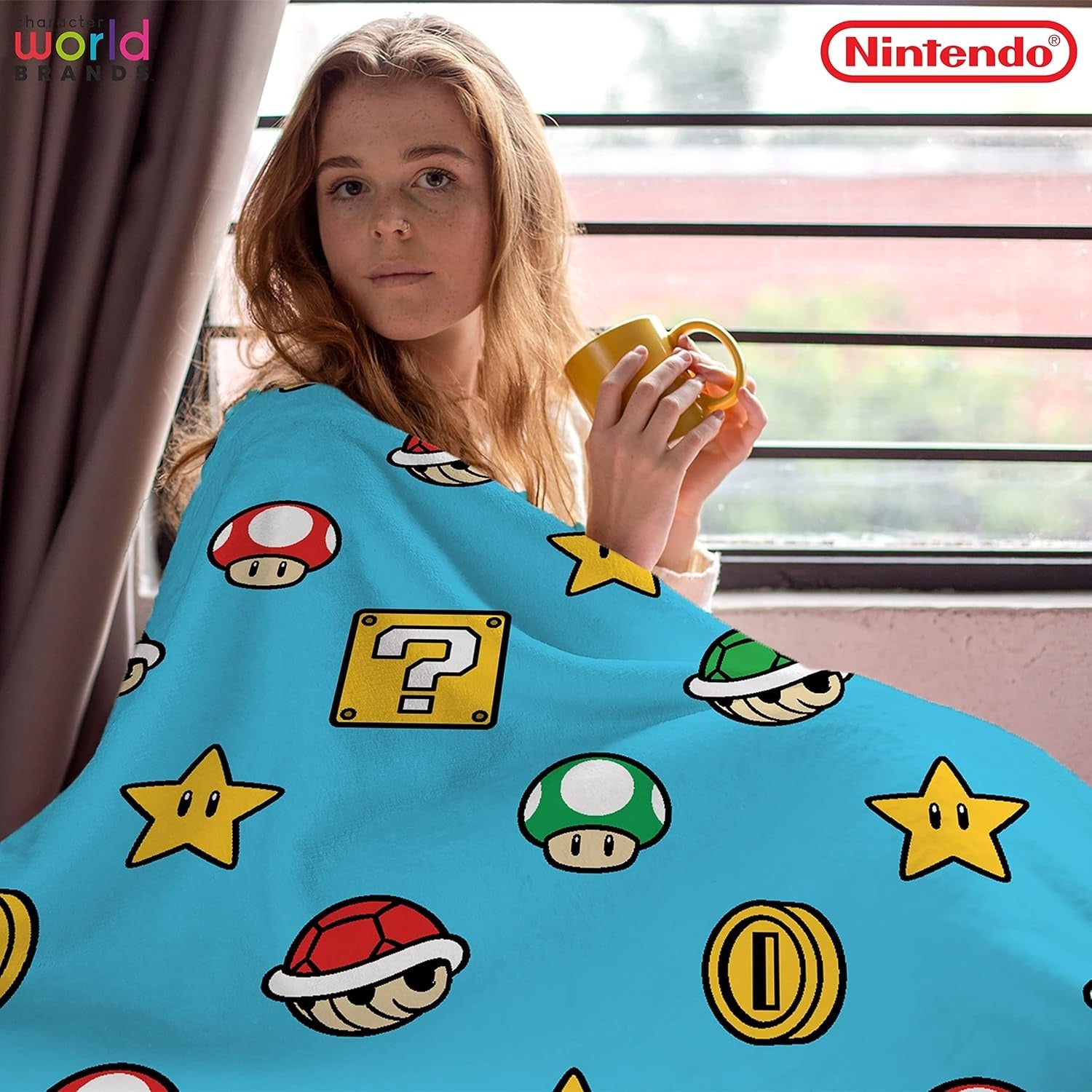WT&T Couverture polaire sherpa Nintendo Super Mario Mario Kart Drift - 100 x 150 cm, Douce et chaude
