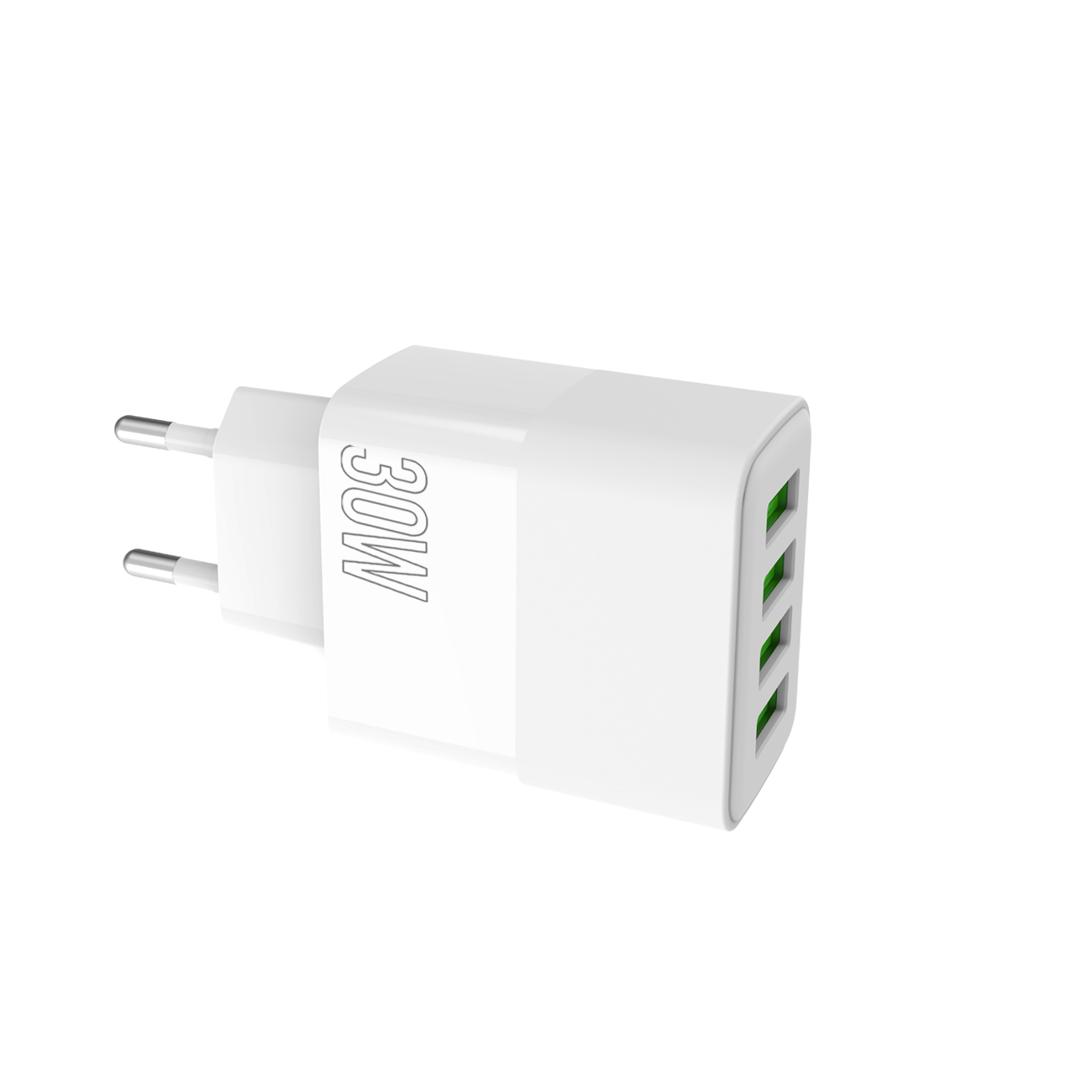 PAVAREAL K10EU Chargeur 4 USB 30 W (IC indépendant) prend en charge la charge d'iPhone, iPad, téléphone Samsung