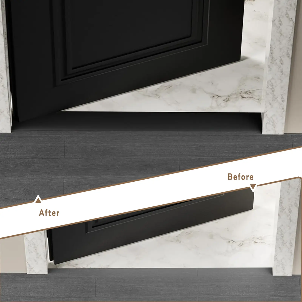 Art3d Bande de transition adhésive en vinyle pour sols - 300 x 4 x 0,3 cm, Noir - Bande de finition facile à décoller et à coller pour sols stratifiés, carrelés et tapis