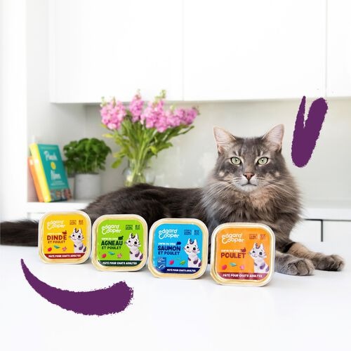 Edgard & Cooper Pack Assortiment de Pâtés sans Céréales pour Chats Adultes - 8*85 g