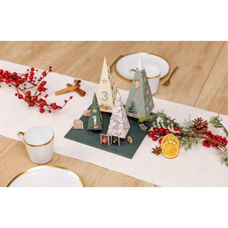 Clairefontaine Kit découverte bougies de l'Avent et sapins - 20,6 x 1,9 x 29 cm