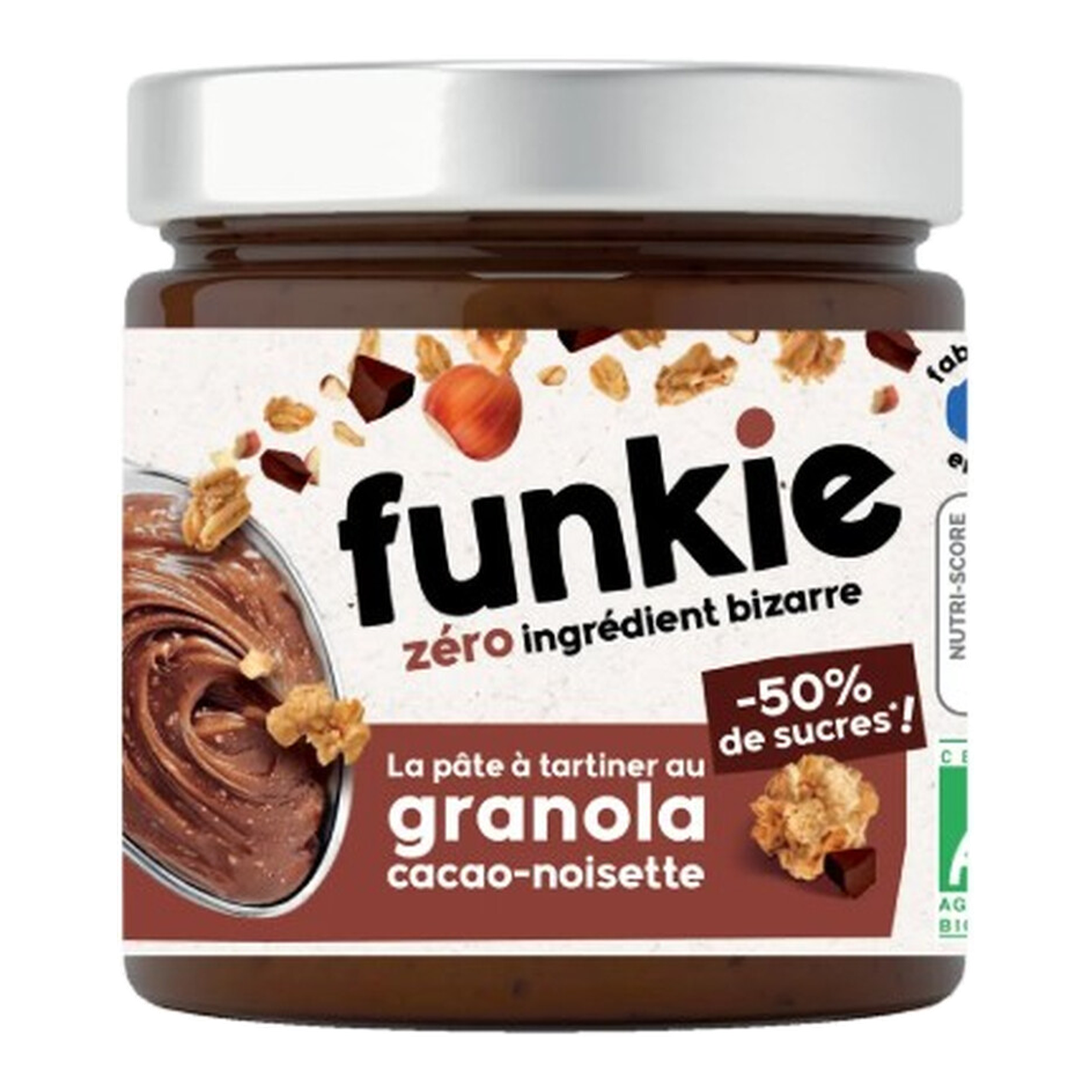 Funkie Pâte à tartiner croustillante bio granola noisette 200 g