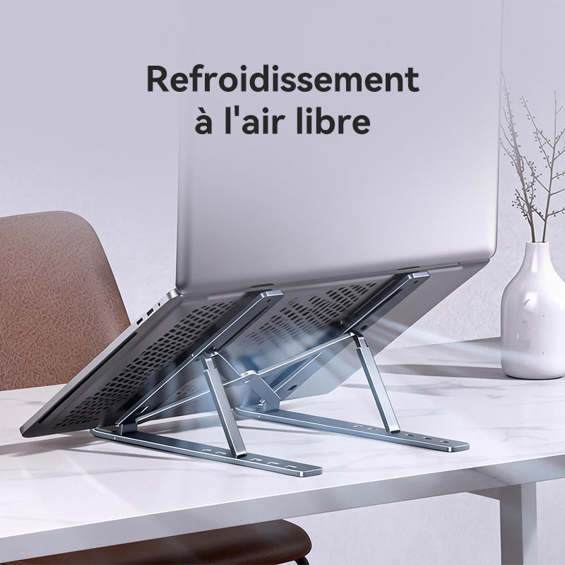 JORDAN&JUDY Support pour ordinateur portable réglable en aluminium argent - 45,7 cm