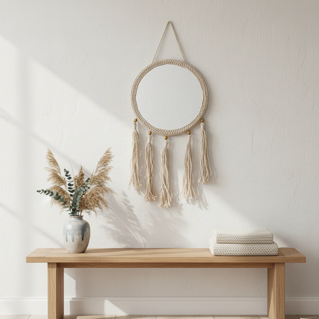 Atmosphera Miroir Diana 78 x 31 cm Corde