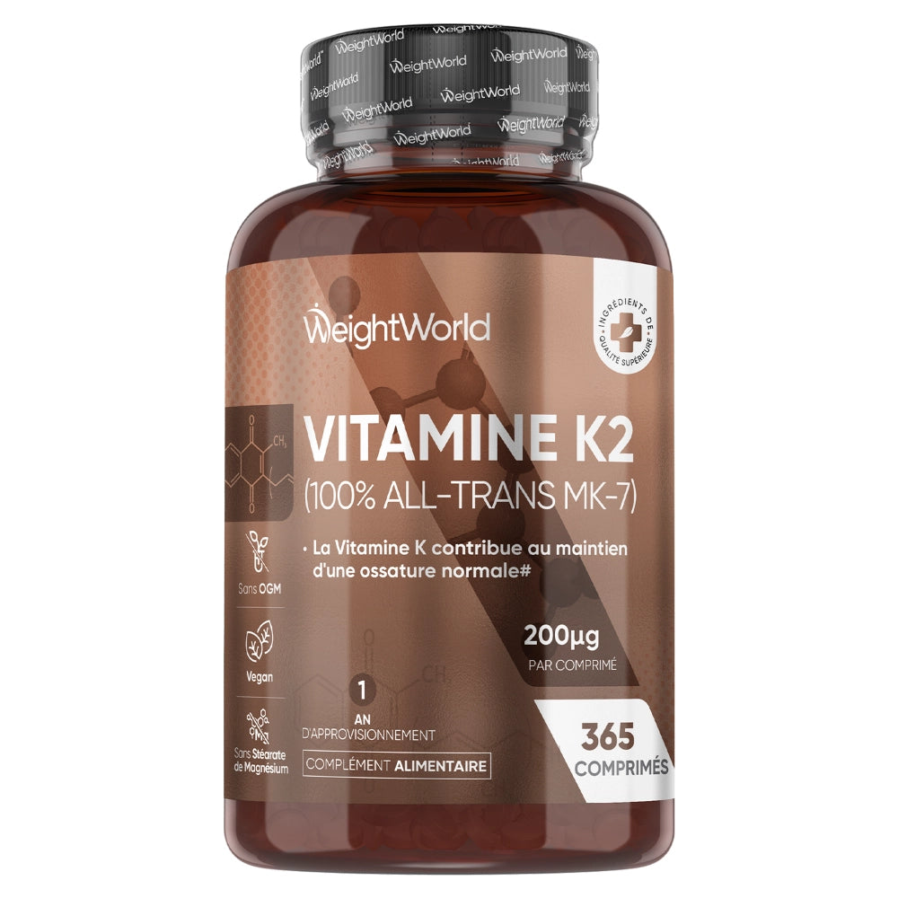WeightWorld Vitamine K2 (MK-7) 200 µg - 365 comprimés