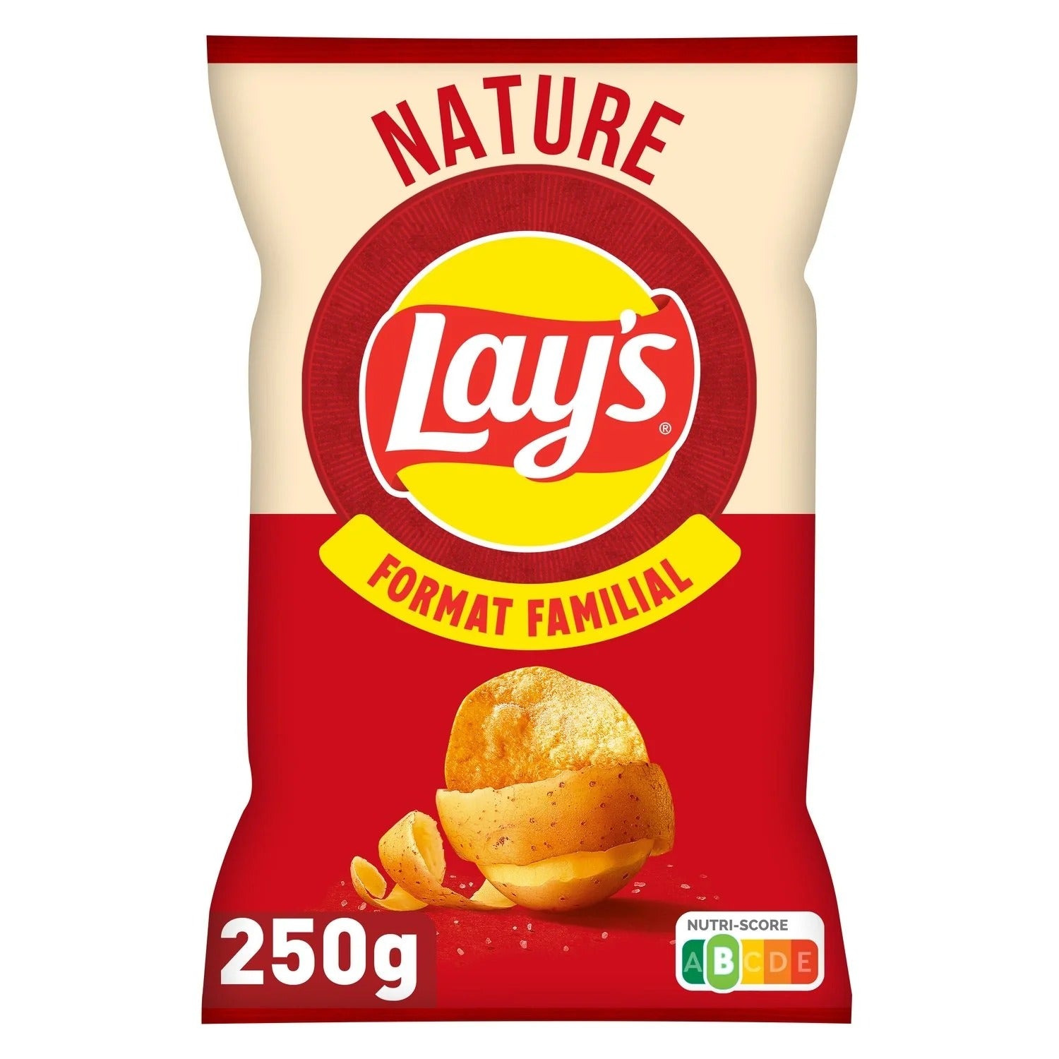 Lay's Chips de Pommes de Terre Salées Nature Sachet Familial, 250 g