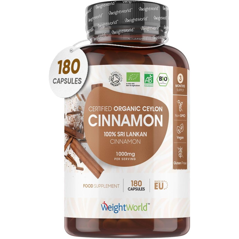 WeightWorld Cannelle biologique 1000 mg - 180 gélules