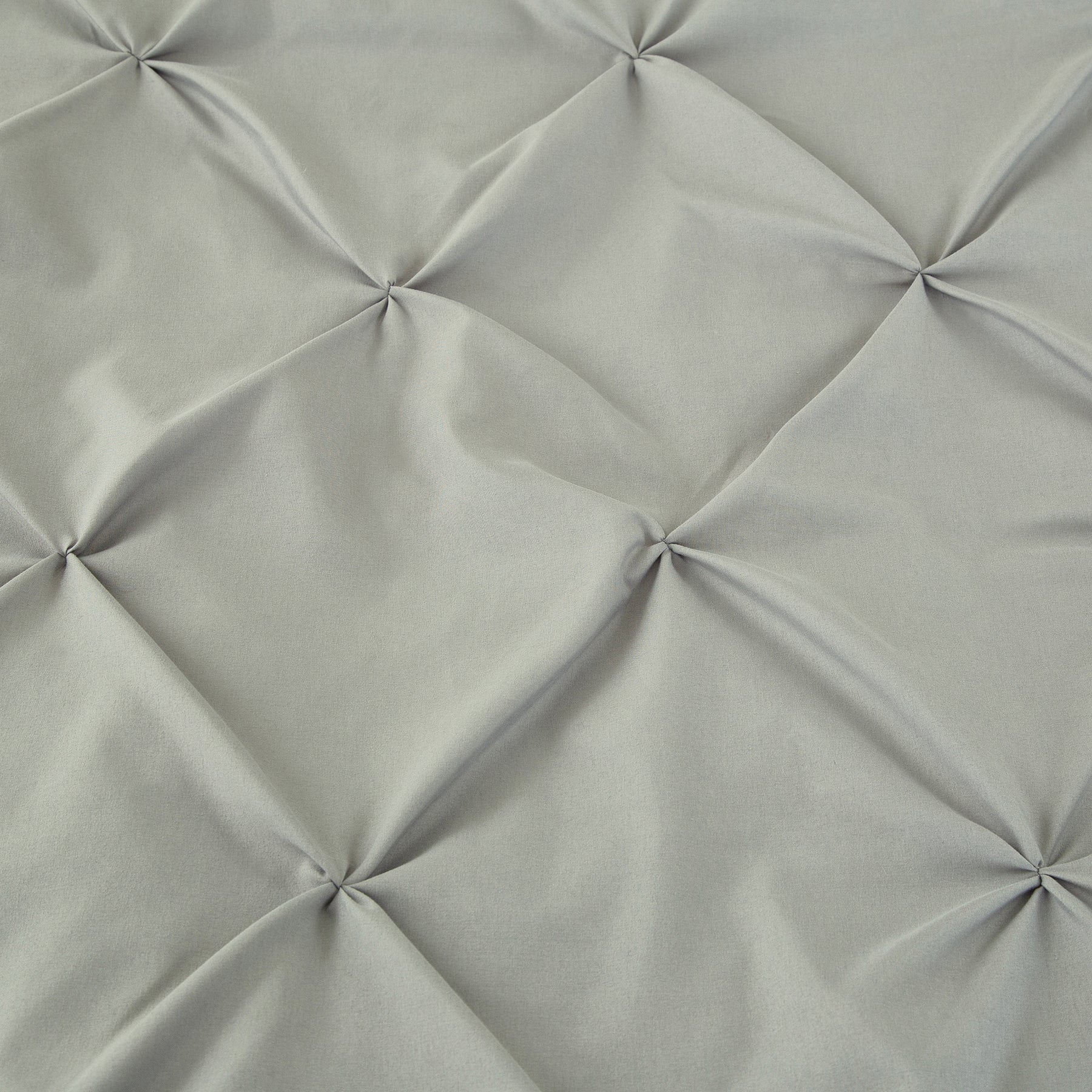 Ensemble housse de couette et taies d'oreiller, gris, effet plissé et brossé, 200 x 200 cm + 80 x 80 cm x 2