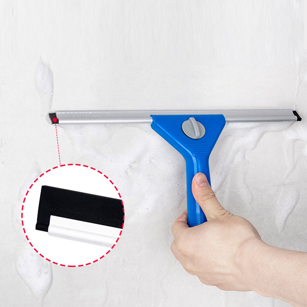 Essuie-glace commercial de 30 CM avec lame en alliage d'aluminium, manche en plastique bleu