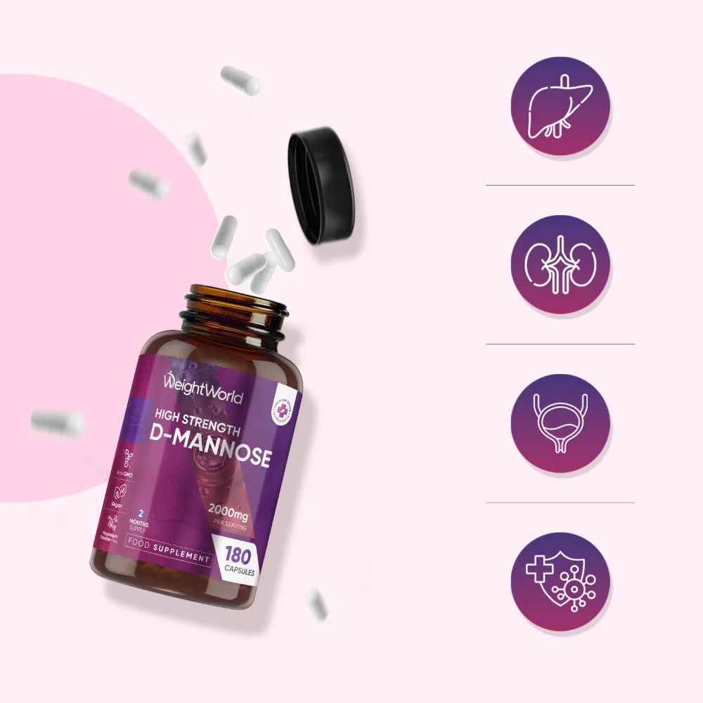 WeightWorld D-Mannose 2000 mg - 180 gélules