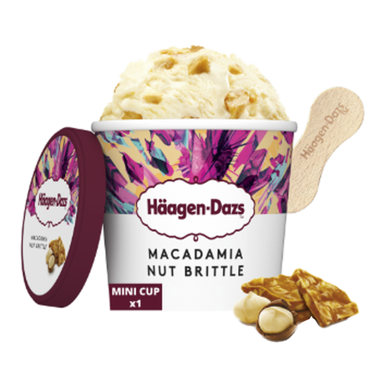 HAAGEN-DAZS Glace Vanille Macadamia Caramélisées Mini Pot 81g