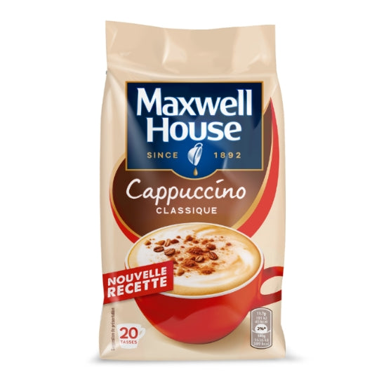MAXWELL HOUSE Café Soluble Cappuccino Classique Mousse Onctueuse - 235 g