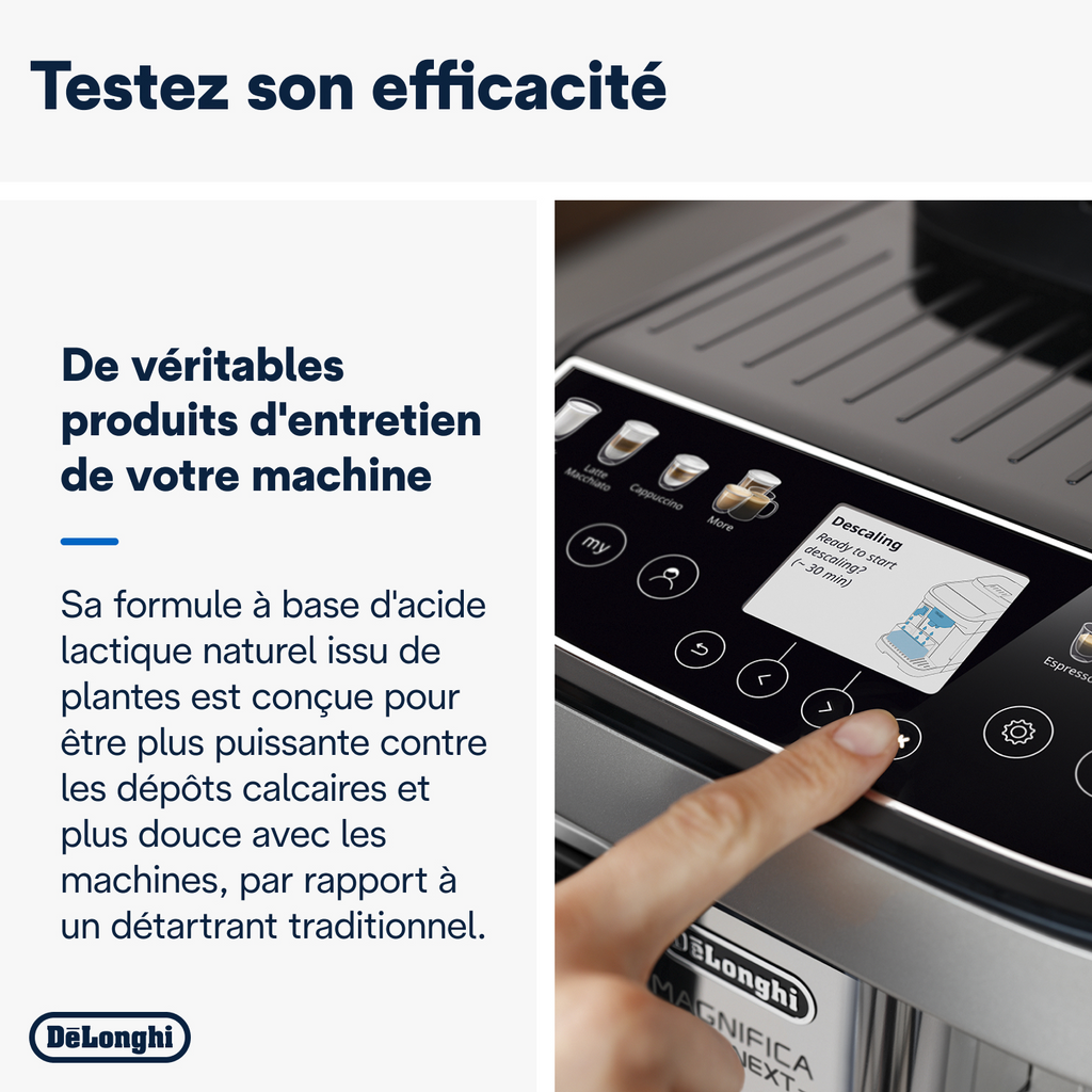DELONGHI Accessoires Café, Détartrant EcoDecalk 500ml, DLSC500, Transparent