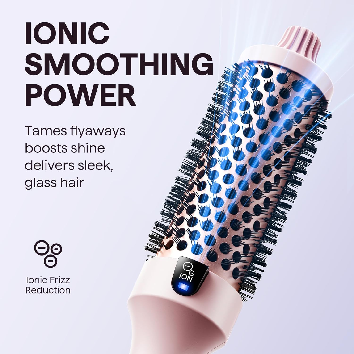 wavytalk Brosse thermique, Brosse chaude ronde ionique chauffante pour souffler, pour rendre les cheveux plus lisses et plus brillants, Facile à utiliser, Non pour le séchage