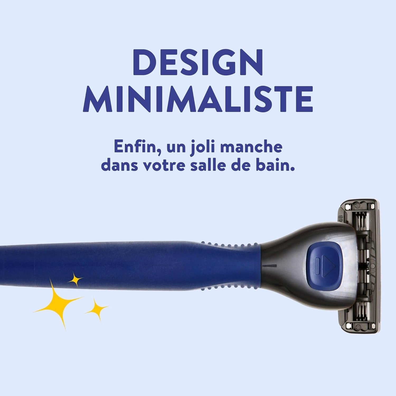 MONSIEUR BARBIER Ambitieux Kit de rasage - 1 manche de rasoir, 4 cartouches de lames de rechange (modèle à 3 lames)