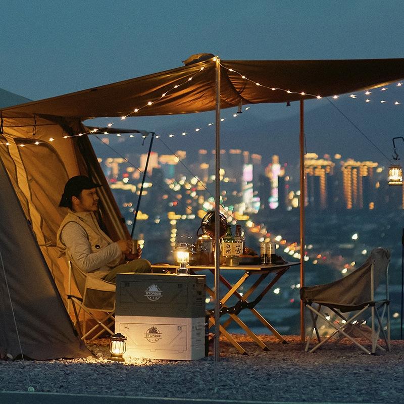Boîte de camping et d'extérieur avec couvercle plat - Petit format