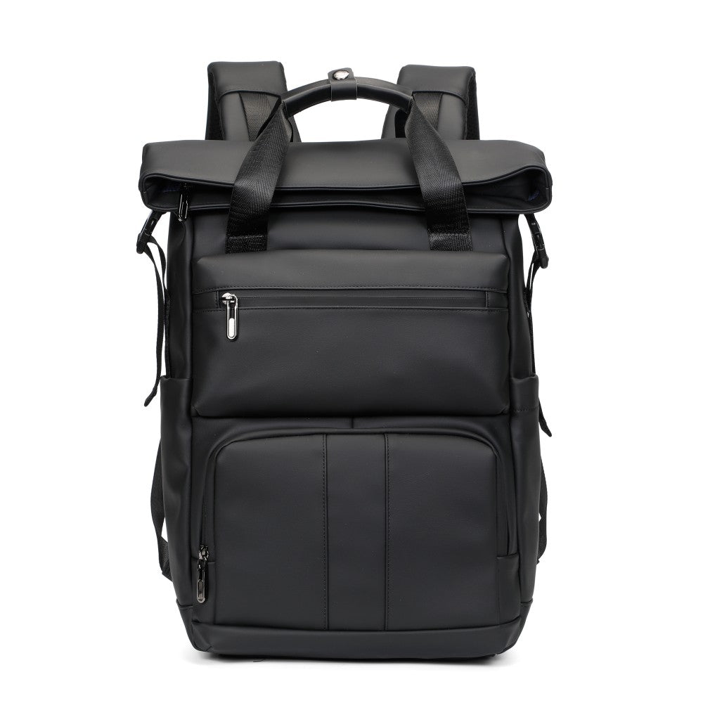 Sac à dos ordinateur portable 15,6 pouces à rabat supérieur déperlant grande capacité sac à dos multi-poches pour voyage trajet quotidien