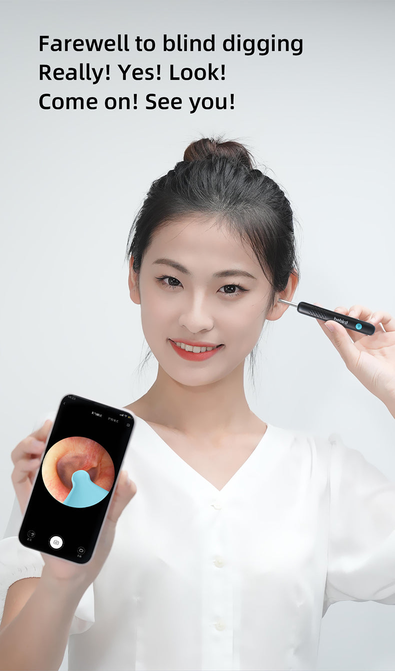 Verbex SL11 Nettoyeur d’oreilles avec otoscope compatible WiFi, iPhone, iPad et Android - Noir