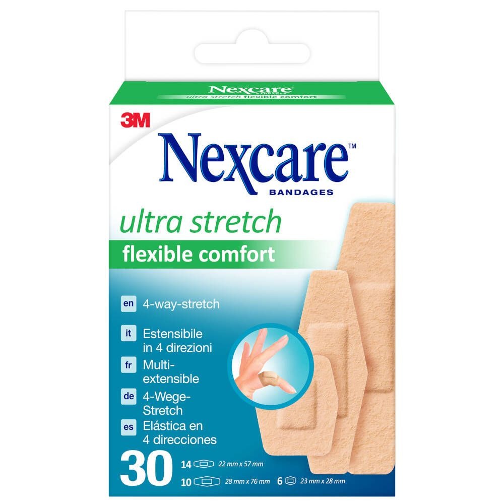 NEXCARE™ Ultra Stretch Flexible Plâtres De Confort – 30 pièces
