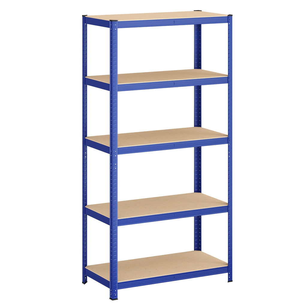 Ochama Étagère de rangement en acier à 5 niveaux, Montage sans outils, Pour garage et abri, Capacité de charge 600 kg, 50 x 100 x 200 cm, Bleu