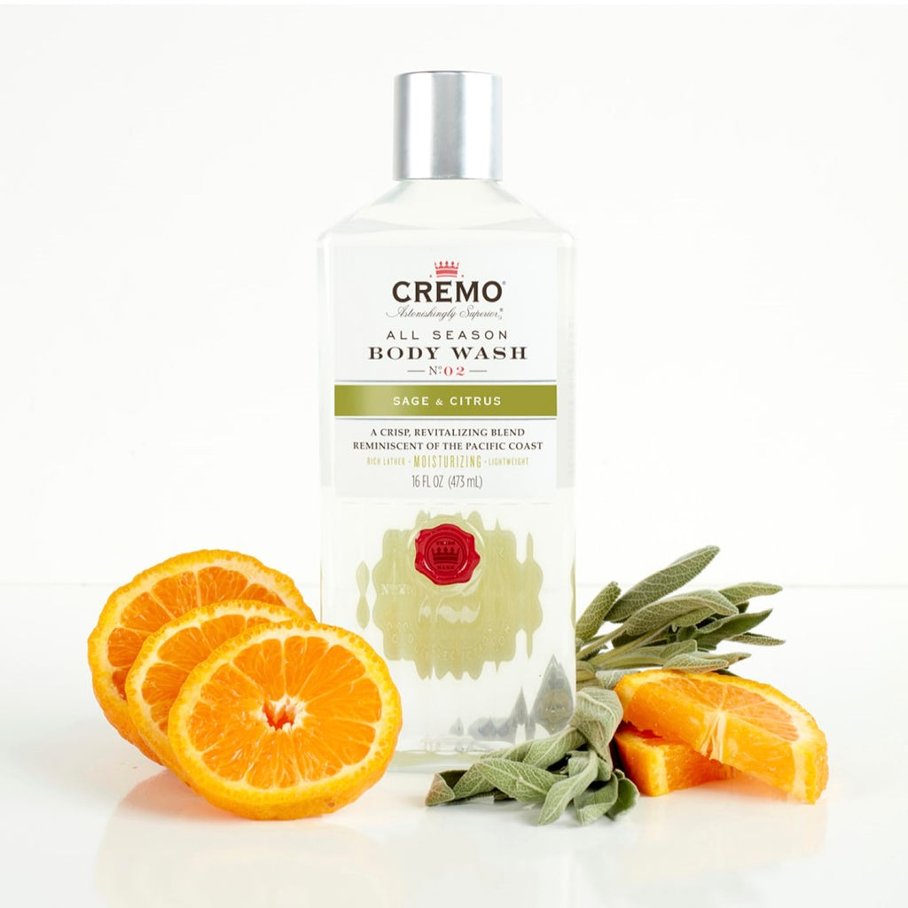 CREMO Sauge et Agrumes - Gel Douche - Hydratant & Revitalisant - 473 ml