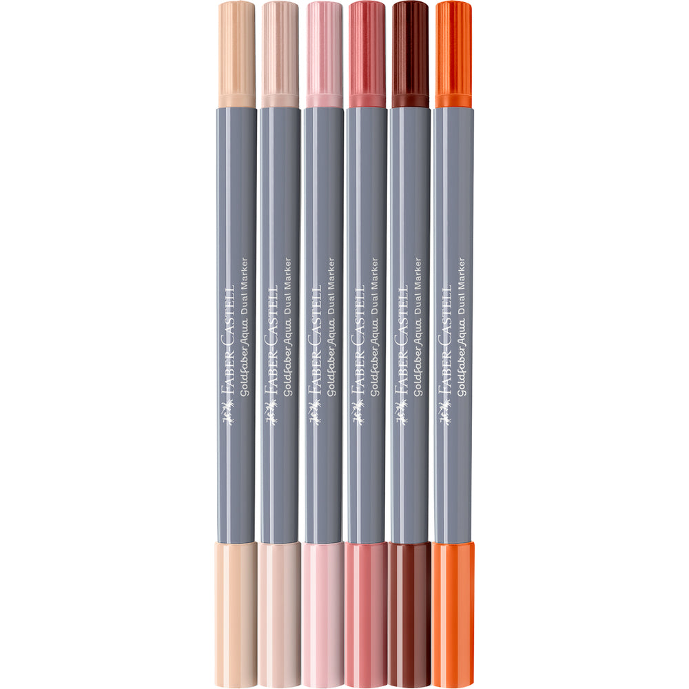 Faber-Castell Goldfaber Aqua Portrait Lot de 6 marqueurs double pointe