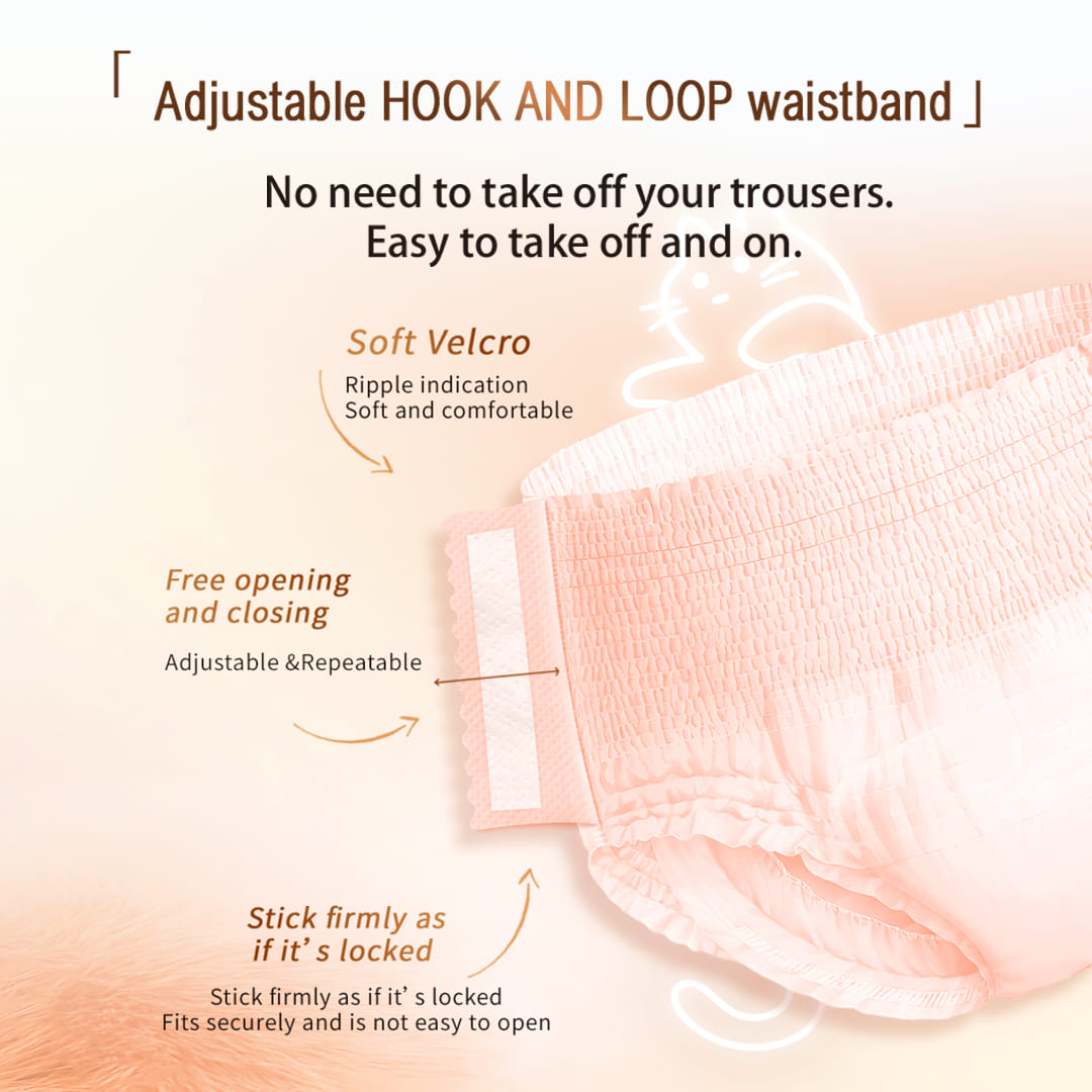 C&S JIEROU Dolemi Mao'ning - culottes menstruelles jetables pour femmes avec liens latéraux, Taille M-L (4 pièces)