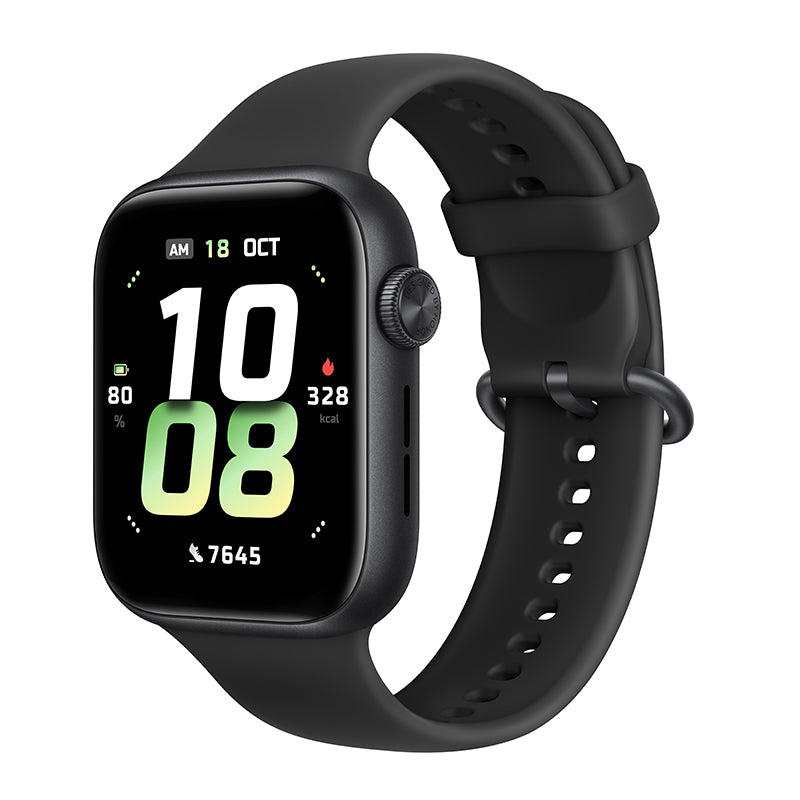 HONOR Watch 5 Montre connectée 64 Mo + 4 Go avec 15 jours d’autonomie, suivi GPS précis, scan de santé et bracelet en silicone - Noir