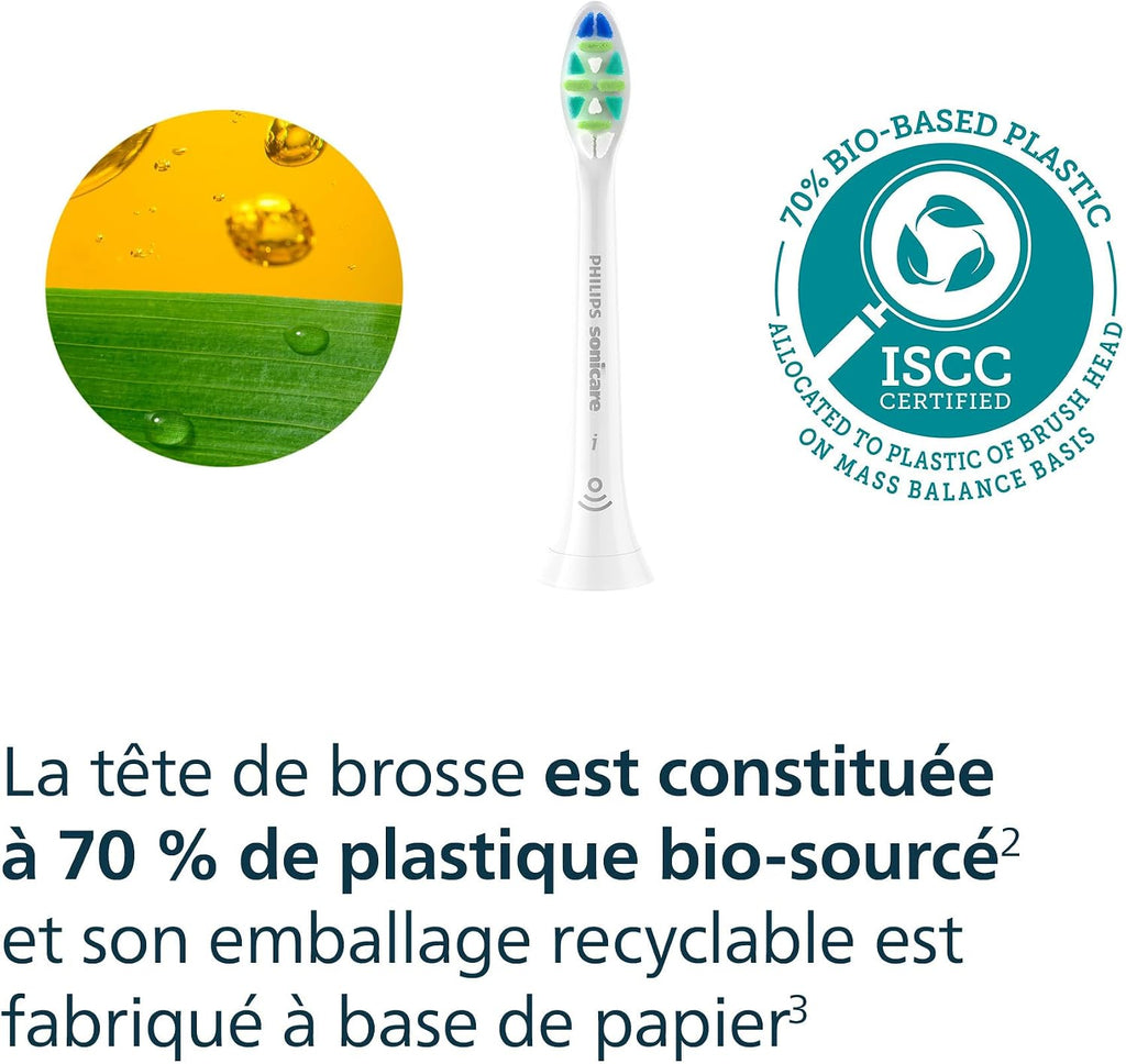 Philips Sonicare InterCare HX9004/87 - Lot de 4 Têtes de Brosse à Dents Électrique - Nettoyage Interdentaire - Blanc