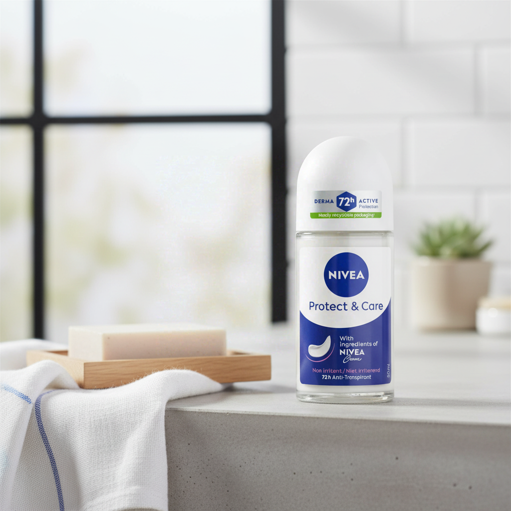 NIVEA Déodorant Femme Aisselles Protect & Care Protection 72h Bille 50ml