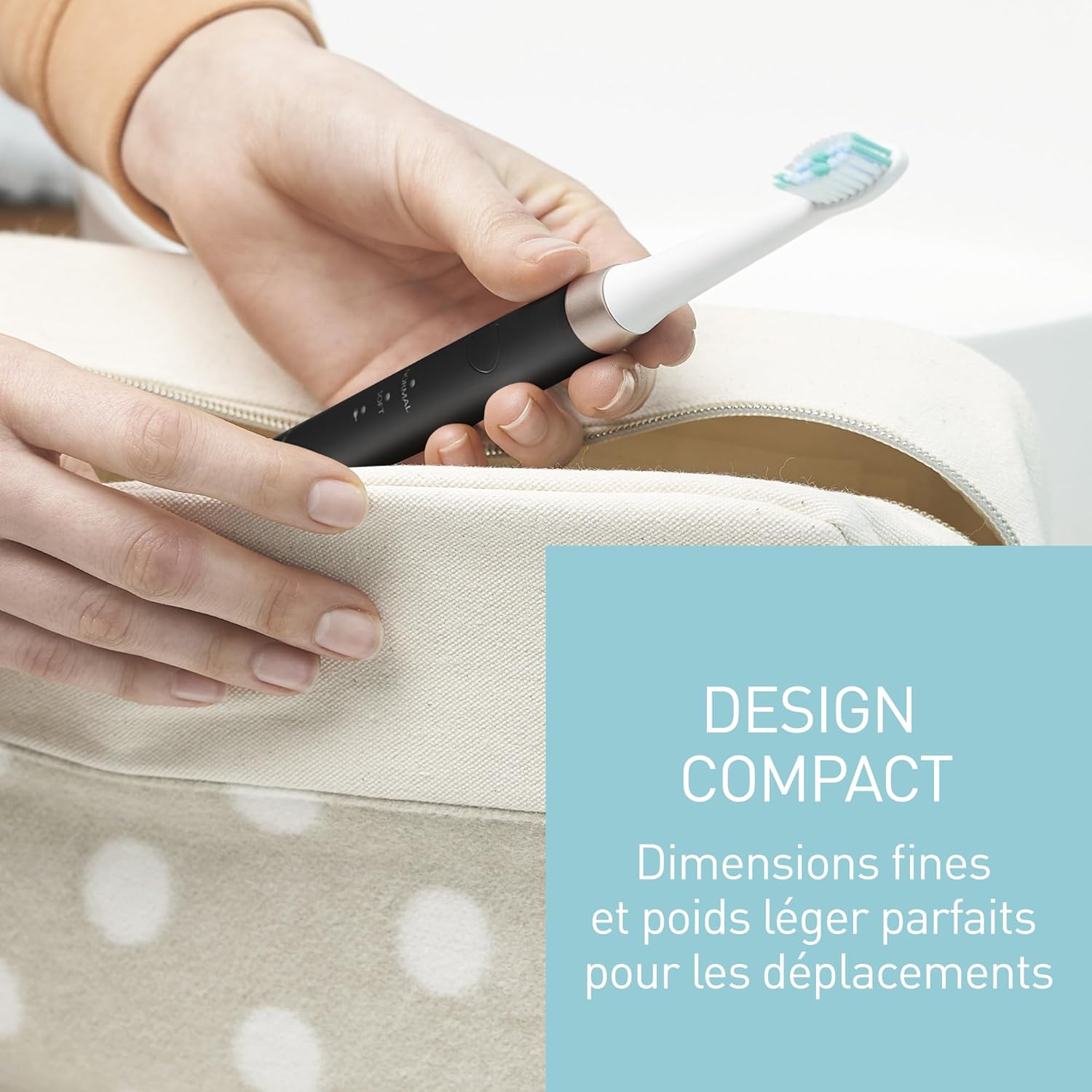 Panasonic Brosse à dents électrique EW-DM81-K503, 2 têtes incluses, minuteur, 2 modes de fonctionnement, design ergonomique, 31 000 mouvements par minute, vibrations soniques, noir