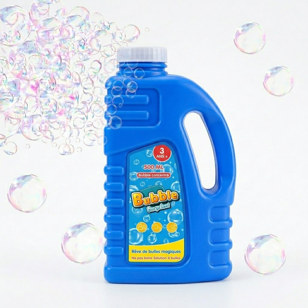 Tokky Solution Concentrée pour Bulles (500ml), Permet de préparer jusqu'à 7,5 litres, Recharge de Bulles Géantes Sûre et Non Toxique, Parfait pour les Machines à Bulles