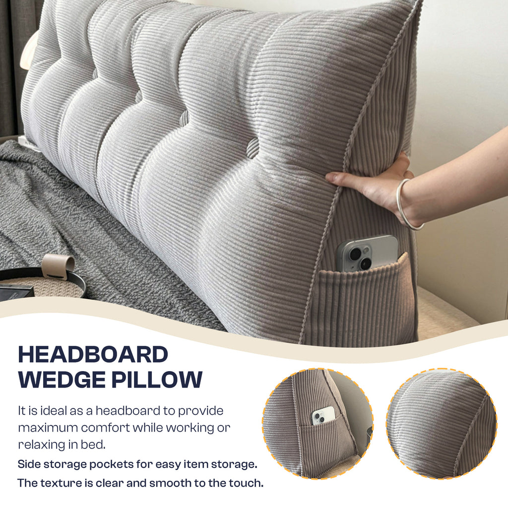 LeBonsoir Coussin d’appui - coussin de lecture pour lit et canapé, coussin en forme de dôme, galette d’appuie-dos pour mur, coussin d’assise, coussin mural