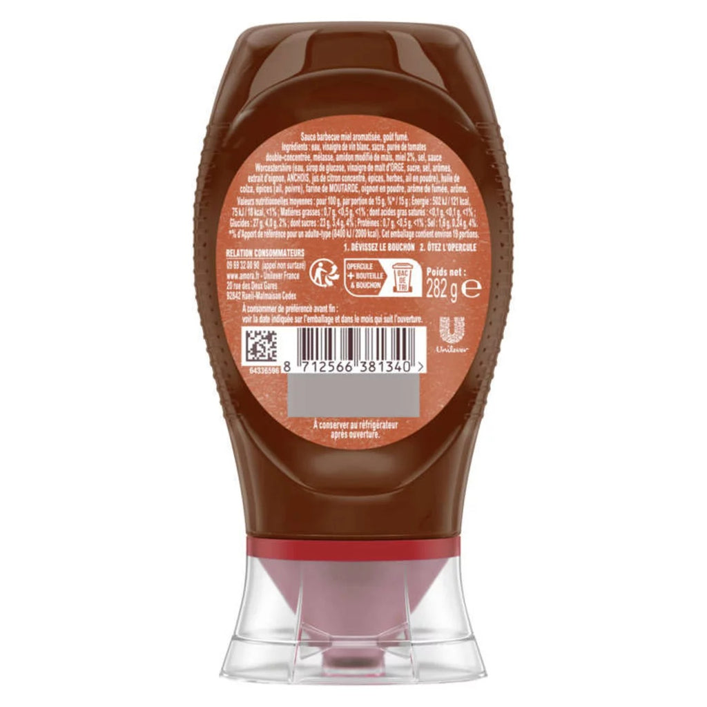 AMORA sauce barbecue miel flacon souple 282g