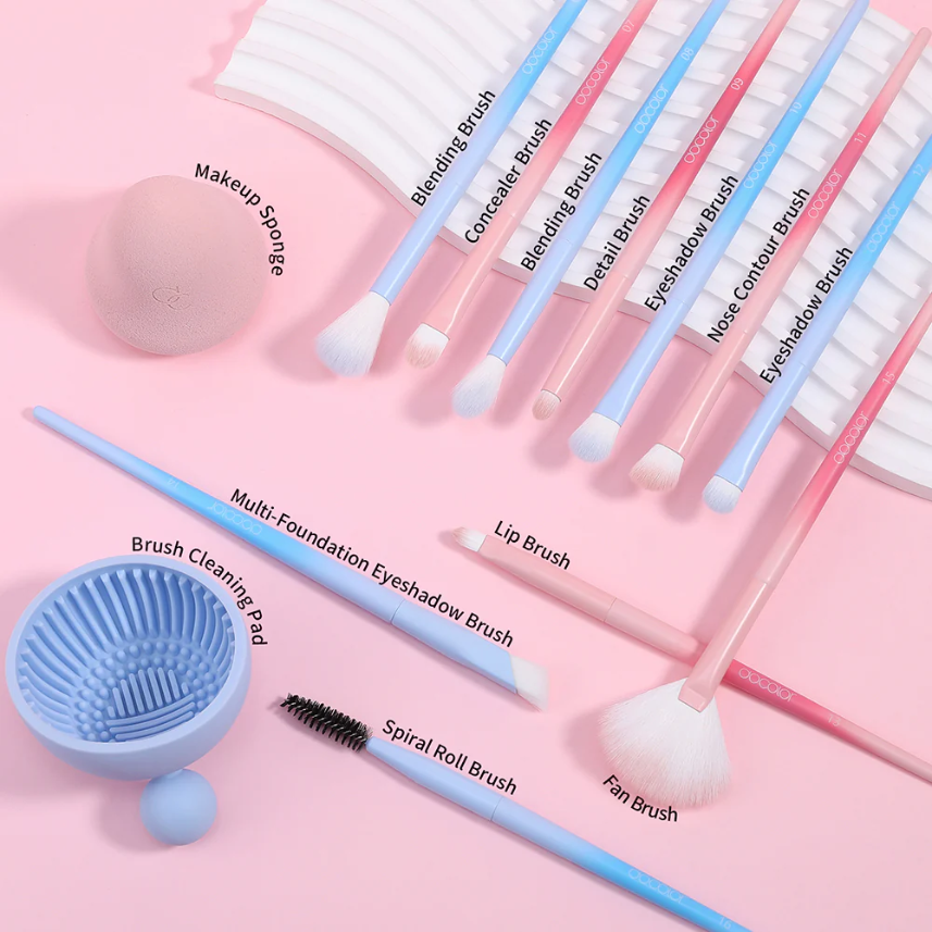 docolor Coffret de 16 pinceaux de maquillage et accessoires - Dreamy 3.0