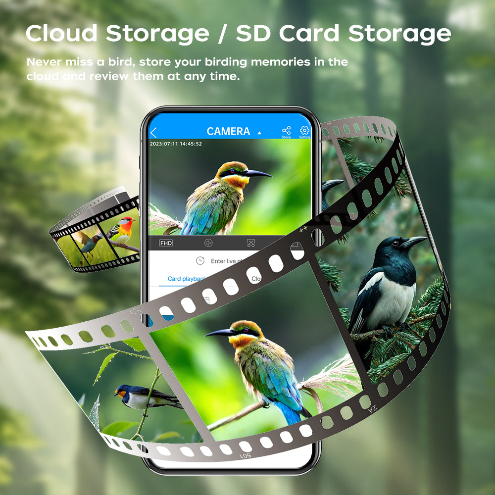 JOOAN Alimentateur intelligent solaire pour oiseaux Wi‑Fi - Capte des photos et des vidéos Ultra HD 2K ! - Le cadeau parfait pour les amateurs d’ornithologie !