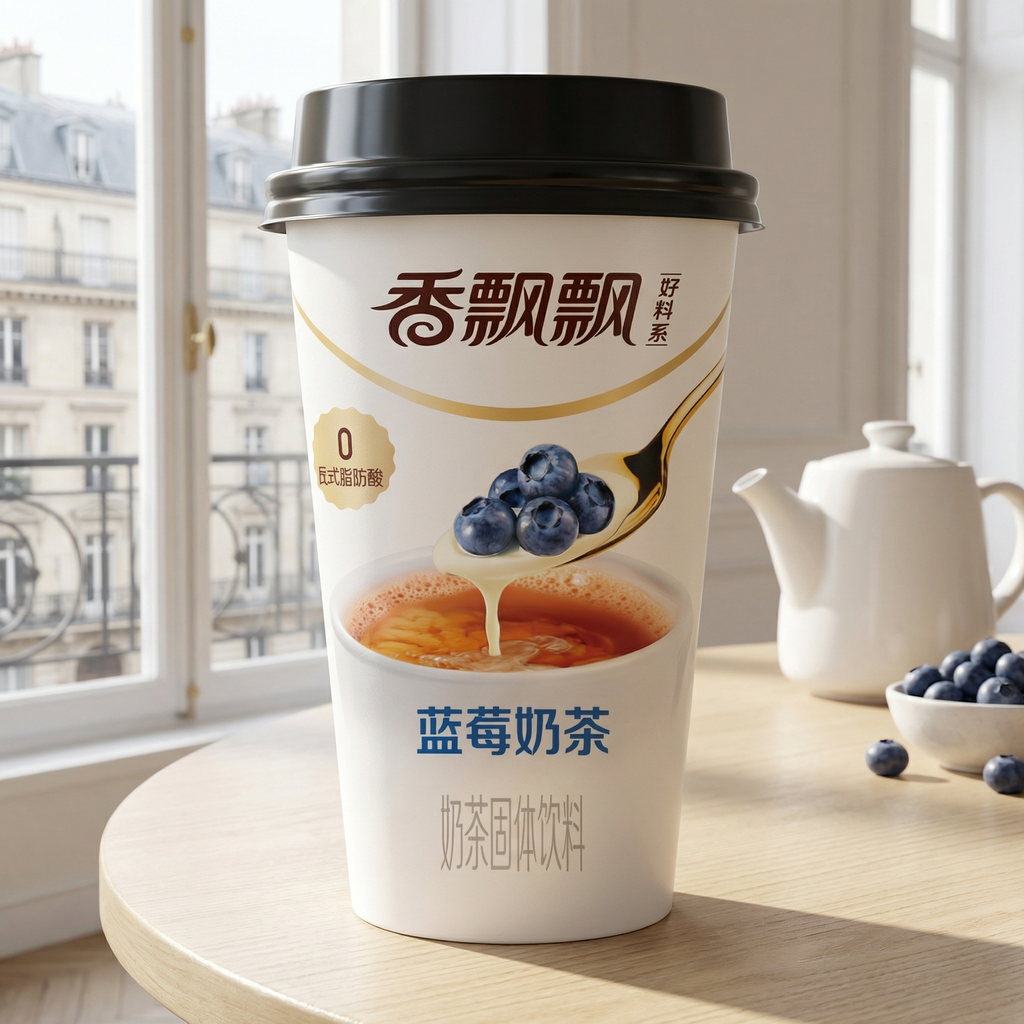 Xiang Piao Piao Thé au lait saveur myrtille - 80 g