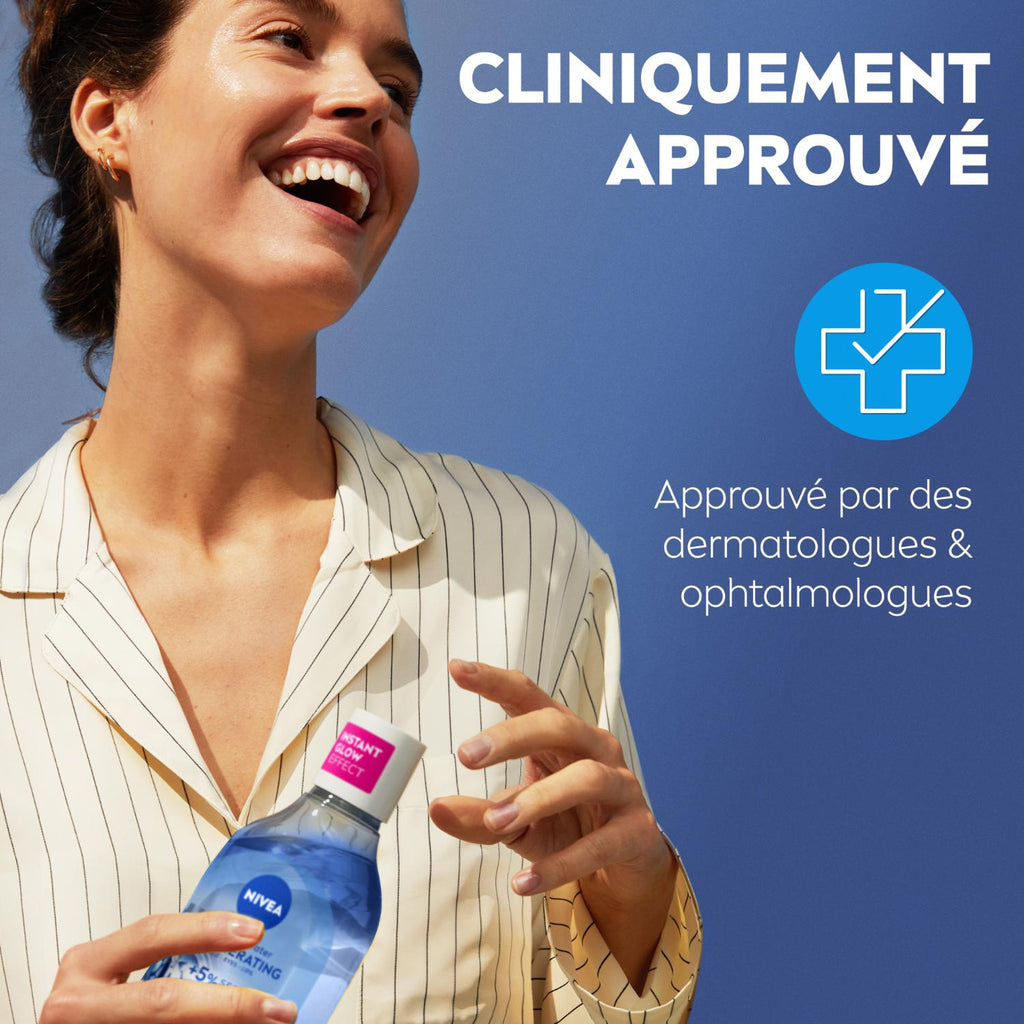 NIVEA Eau Micellaire Démaquillante Visage Infusée au Sérum Panthenol Skin Recharge Peau fatiguée 400 ml