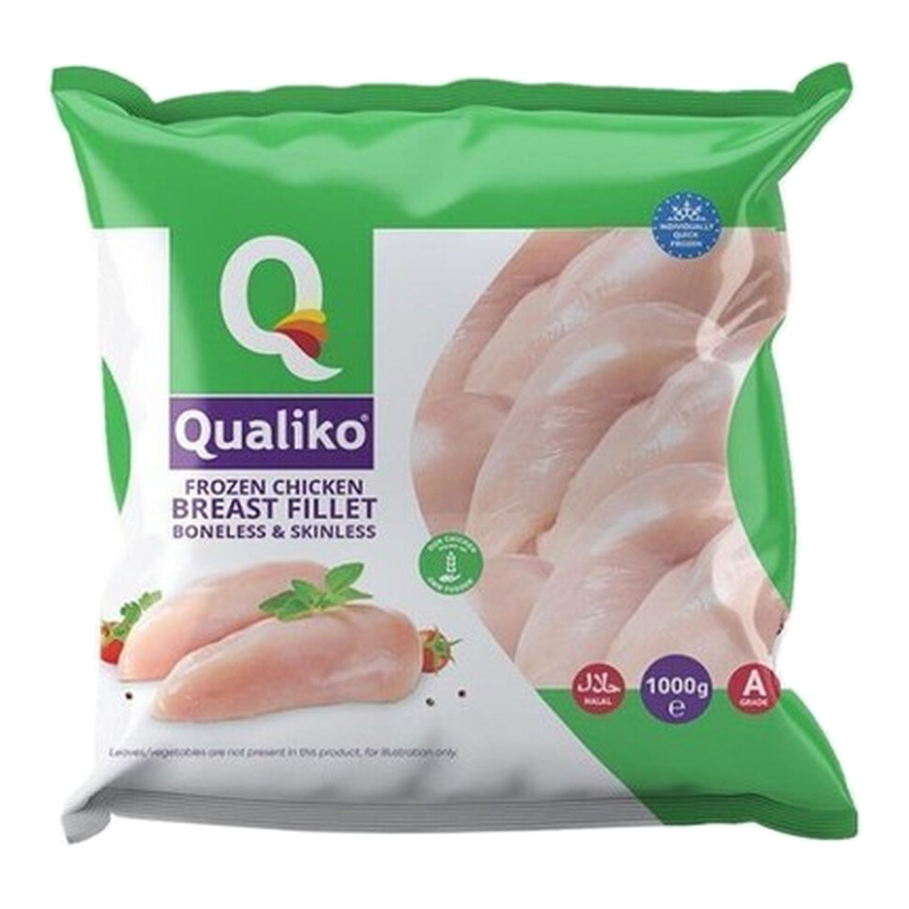 QUALIKO Blancs de poulet Halal surgelés - 1 kg