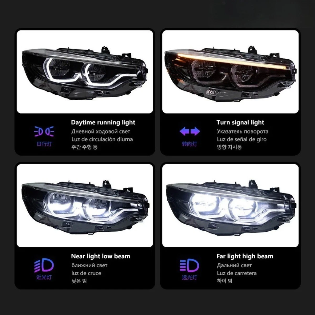 TYPY Phares de voiture pour BMW F32 F36 M4, phare avant LED, 2013-2015, Série 4 425i, F82 M3, projecteur DRL, lentille de projecteur, accessoires automobiles