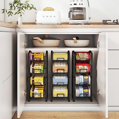 SRD Étagère à bouteilles grande capacité | Étagère de rangement en fil métallique réglable pour la cuisine, organisateur d'espace de comptoir peu encombrant pour 44 bouteilles