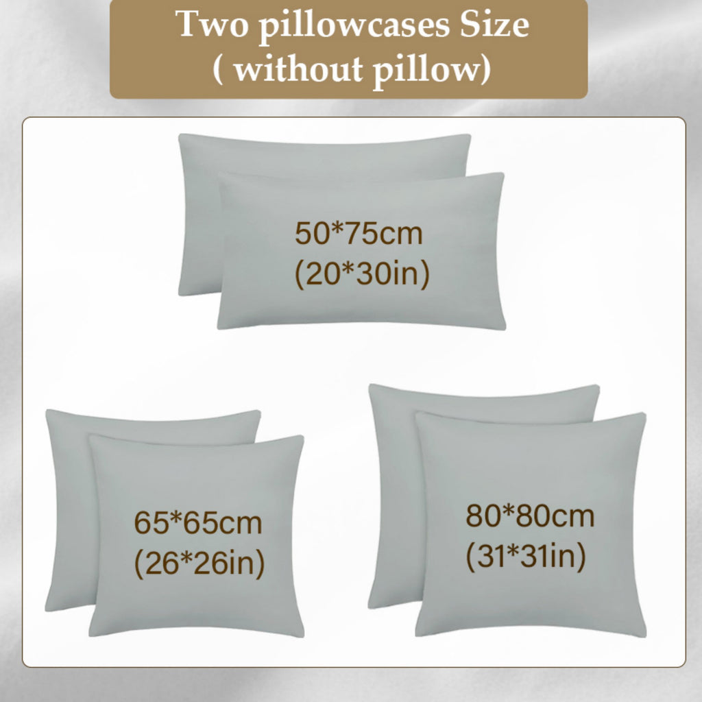 LeBonsoir Basics Lot de 2 taies d’oreiller gris clair - 65 x 65 cm